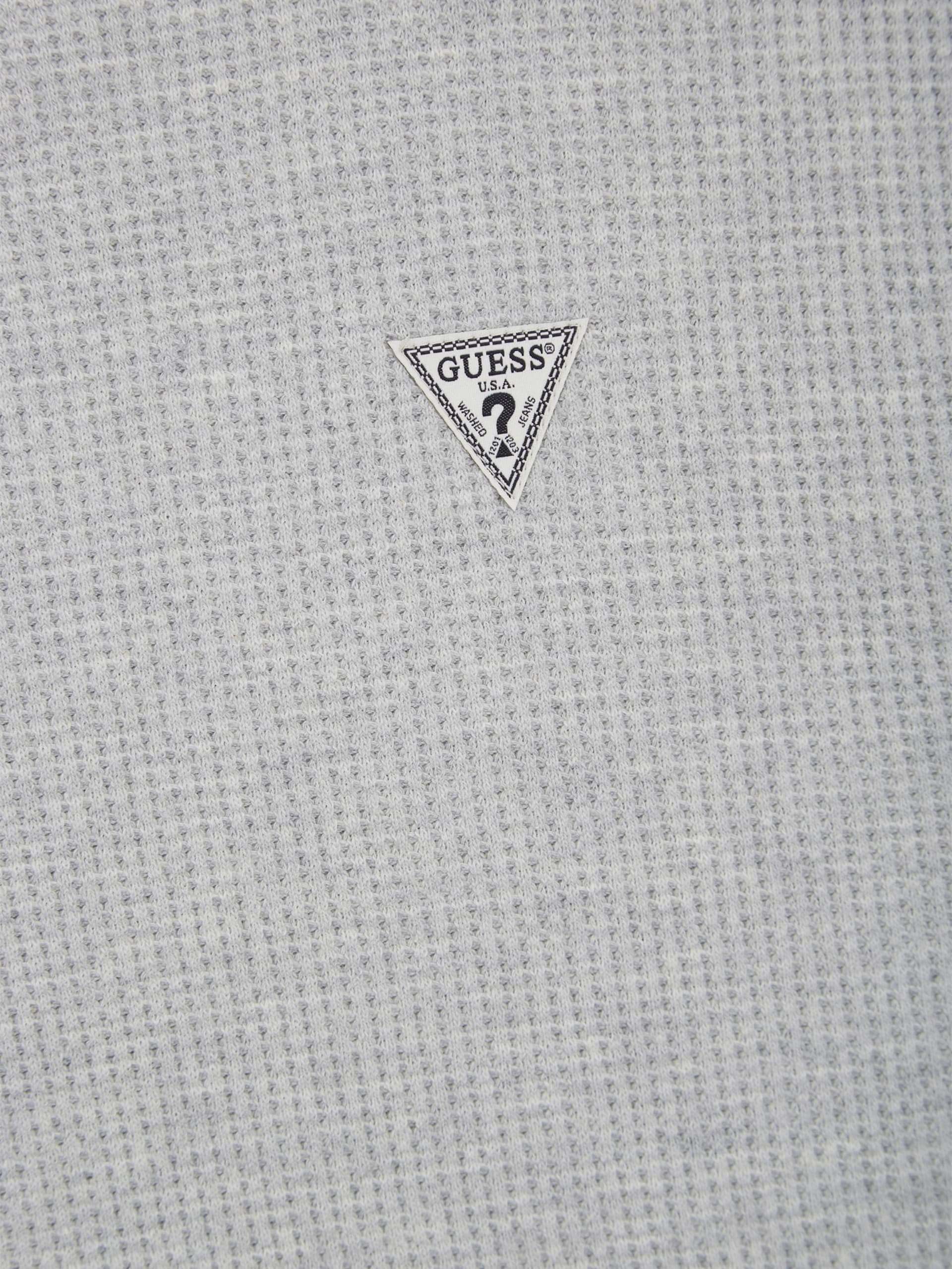 Camiseta de manga comprida com textura waffle
