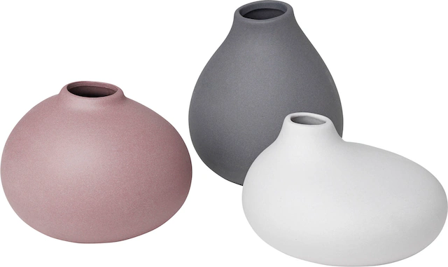 BLOMUS Dekovase »NONA, aus Porzellan, unglasiert« Vase in 3 unterschiedlichen und aussergewöhnlichen Formen