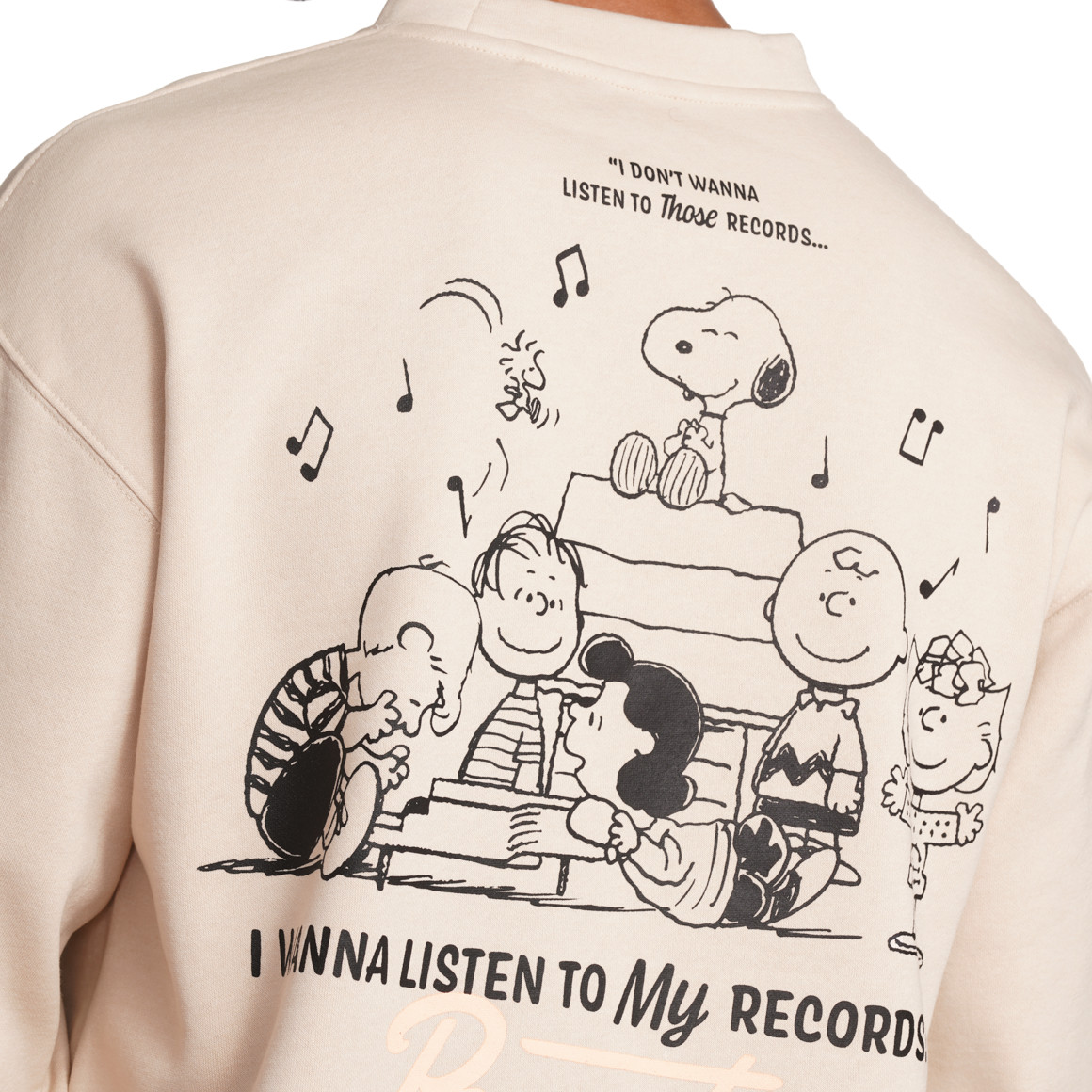 Jonas Nielsen Peanuts Sweatshirt mit Rückenprint beige