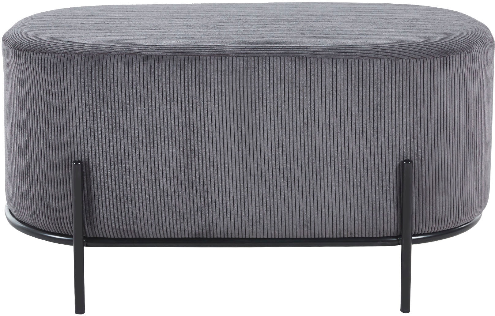 SalesFever Polsterhocker »Komfortabler Polsterhocker« mit Design-Gestell aus schwarzem Metall