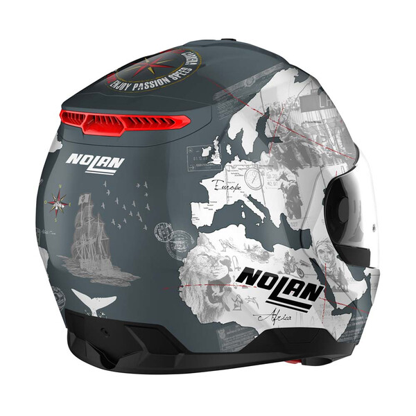 Nolan - Casque N100-6 Legend C. Checa N-Com Anthracite / Blanc / Rouge