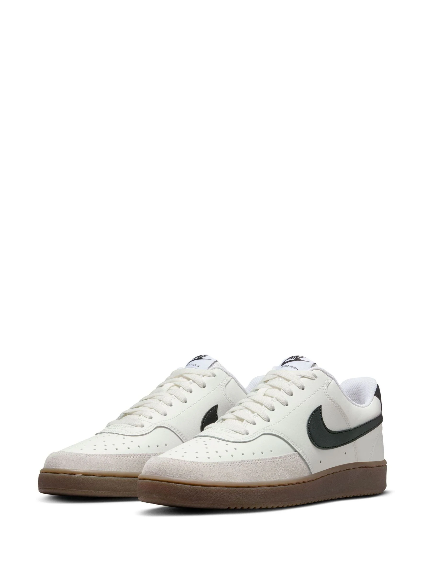 Bruin/wit - Nike Court Vision lage sneakers