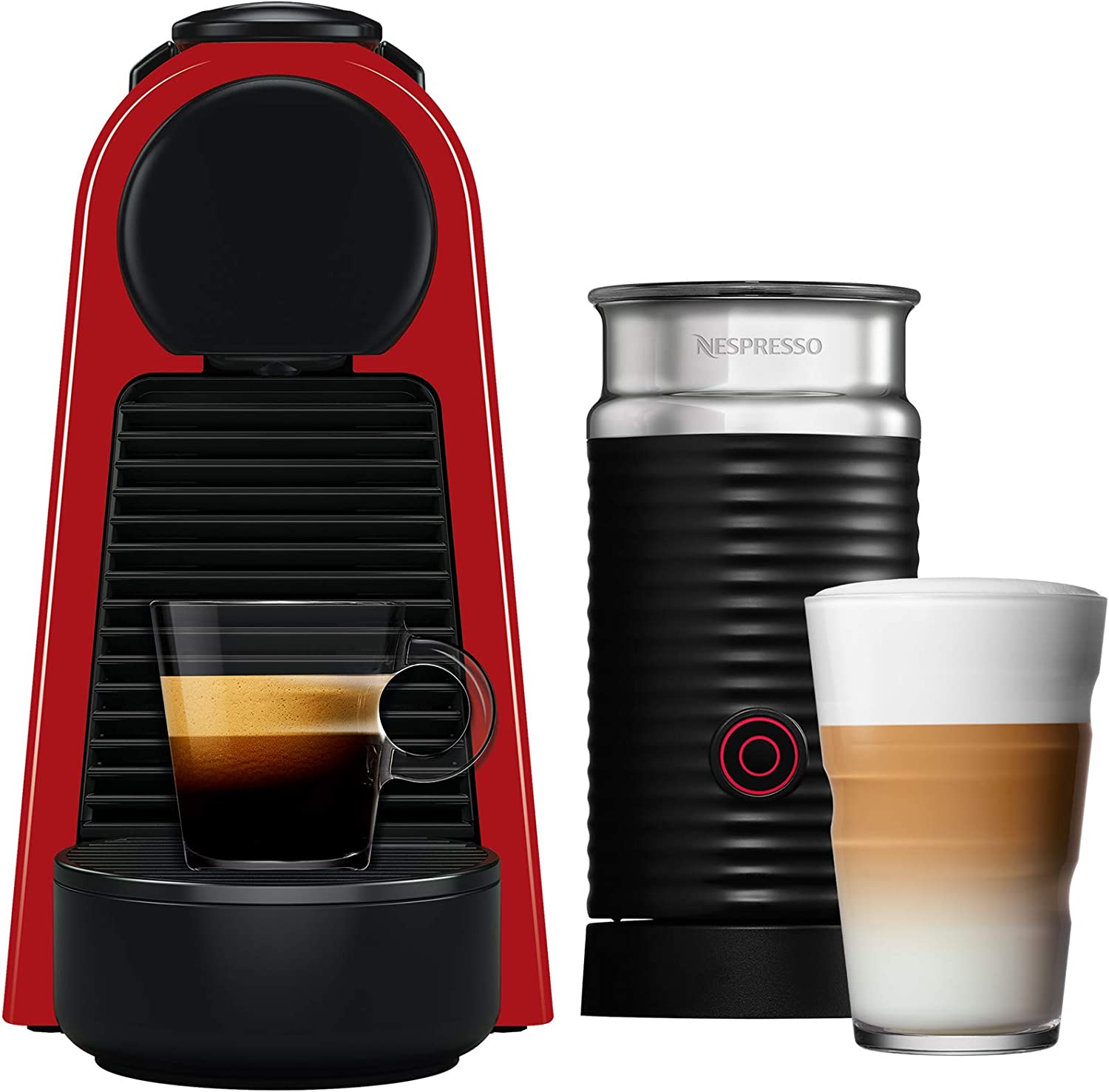 Nespresso Essenza Mini Cafeteira 220V Combo com Aeroccino, M&aacute;quina de caf&eacute; expresso compacta para casa, c&aacute;psula / c&aacute;psula autom&aacute;tica El&eacute;trica (preta)