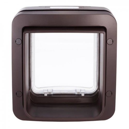 Porta para gatos SureFlap com microchip, marrom, para cães e gatos.