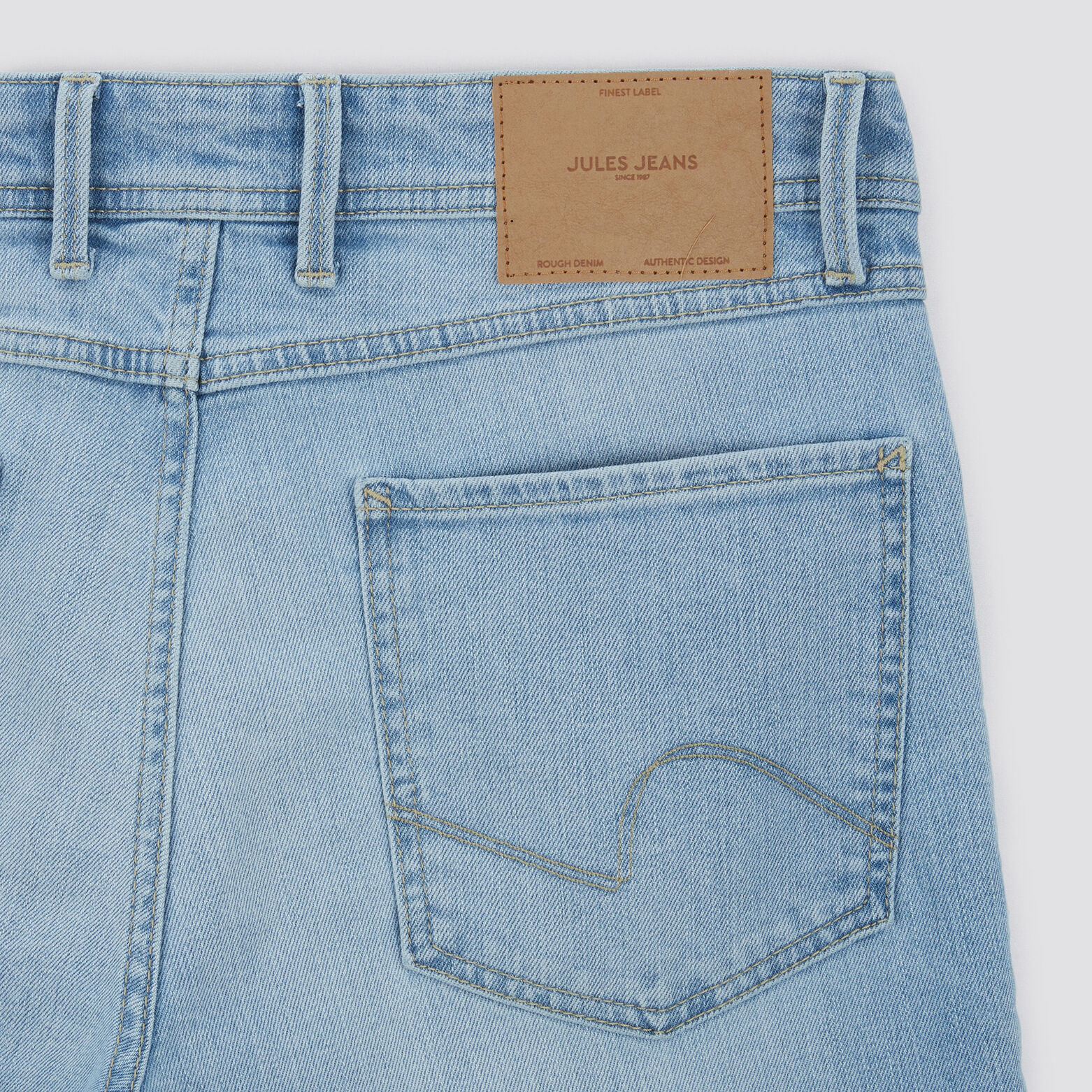 Bermuda en jean en coton recyclé Bleu moyen