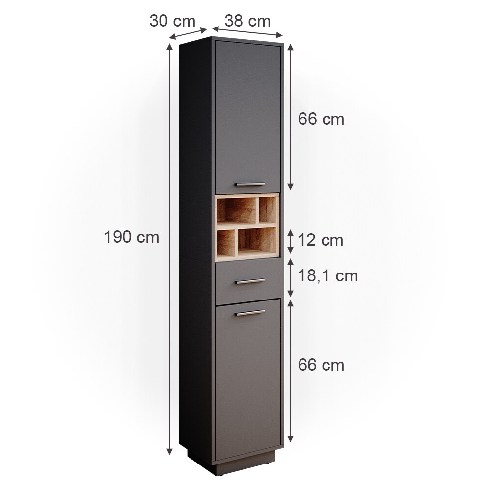 Vicco Badschrank Hochschrank Badezimmerschrank Beatrice Badregal Badmöbel Regal