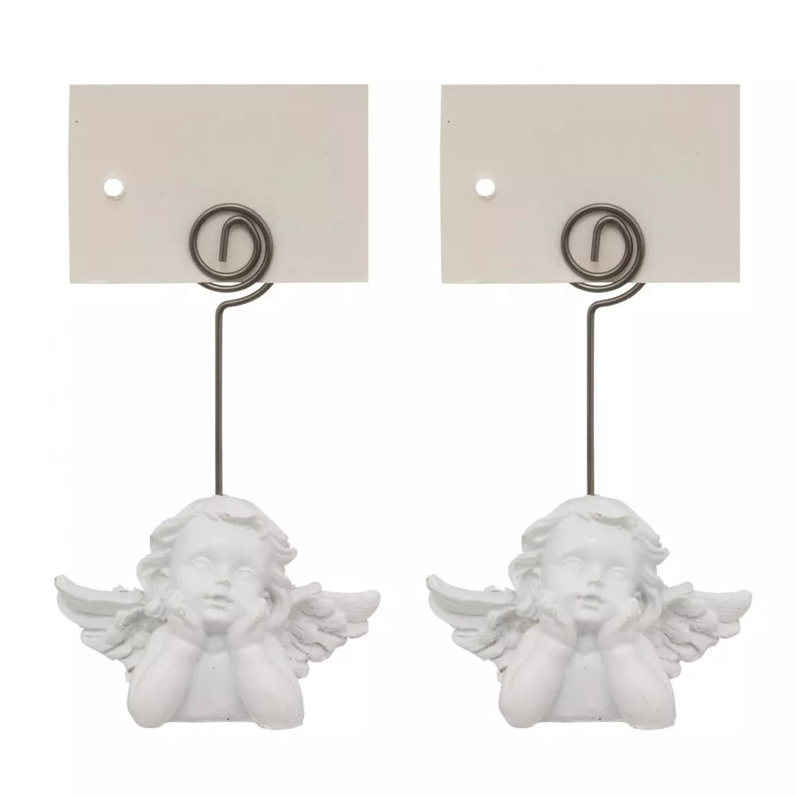 Lot de 2 marque-place Chérubin Blanc