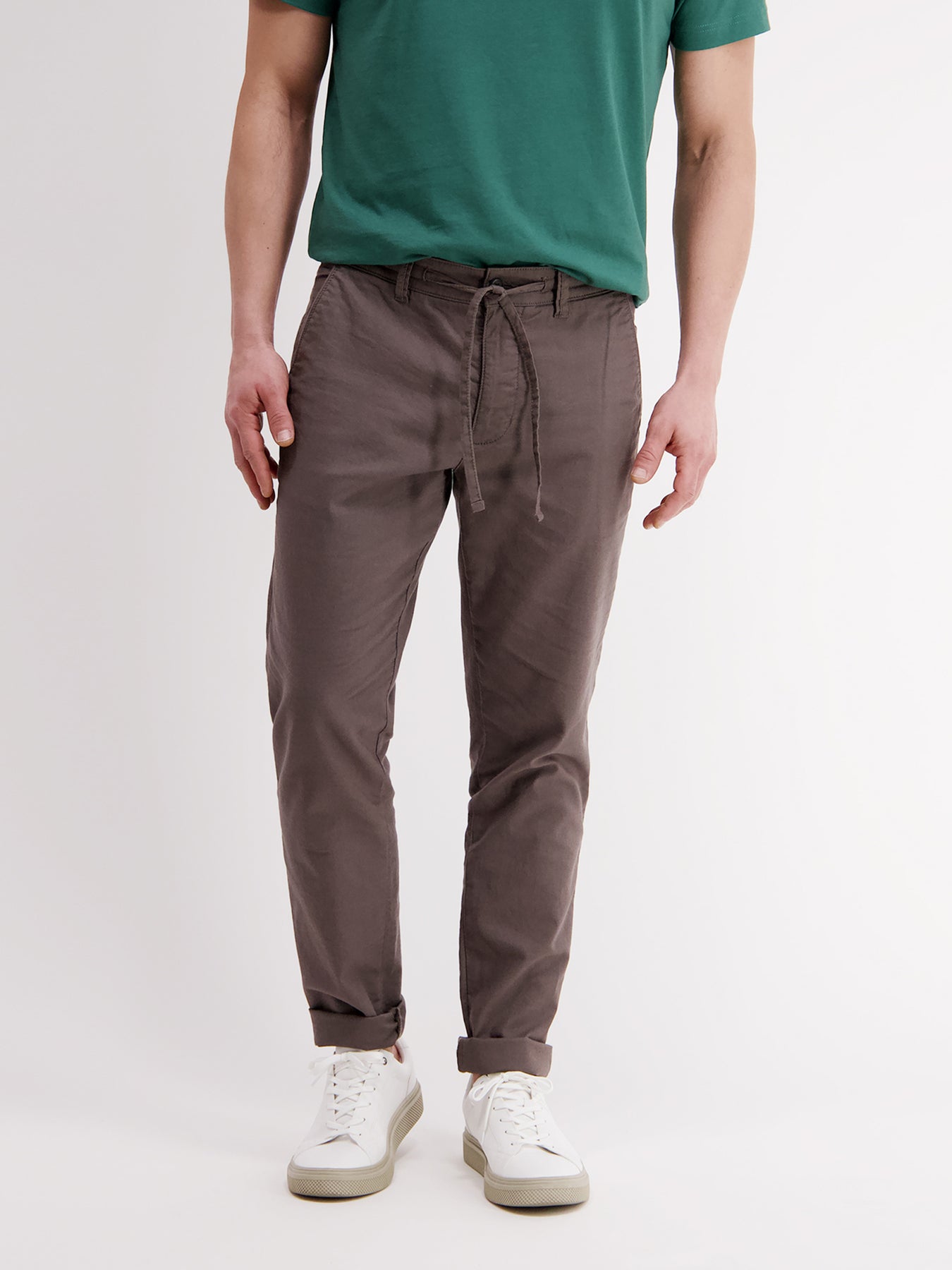 Baumwoll-Leinen Chino