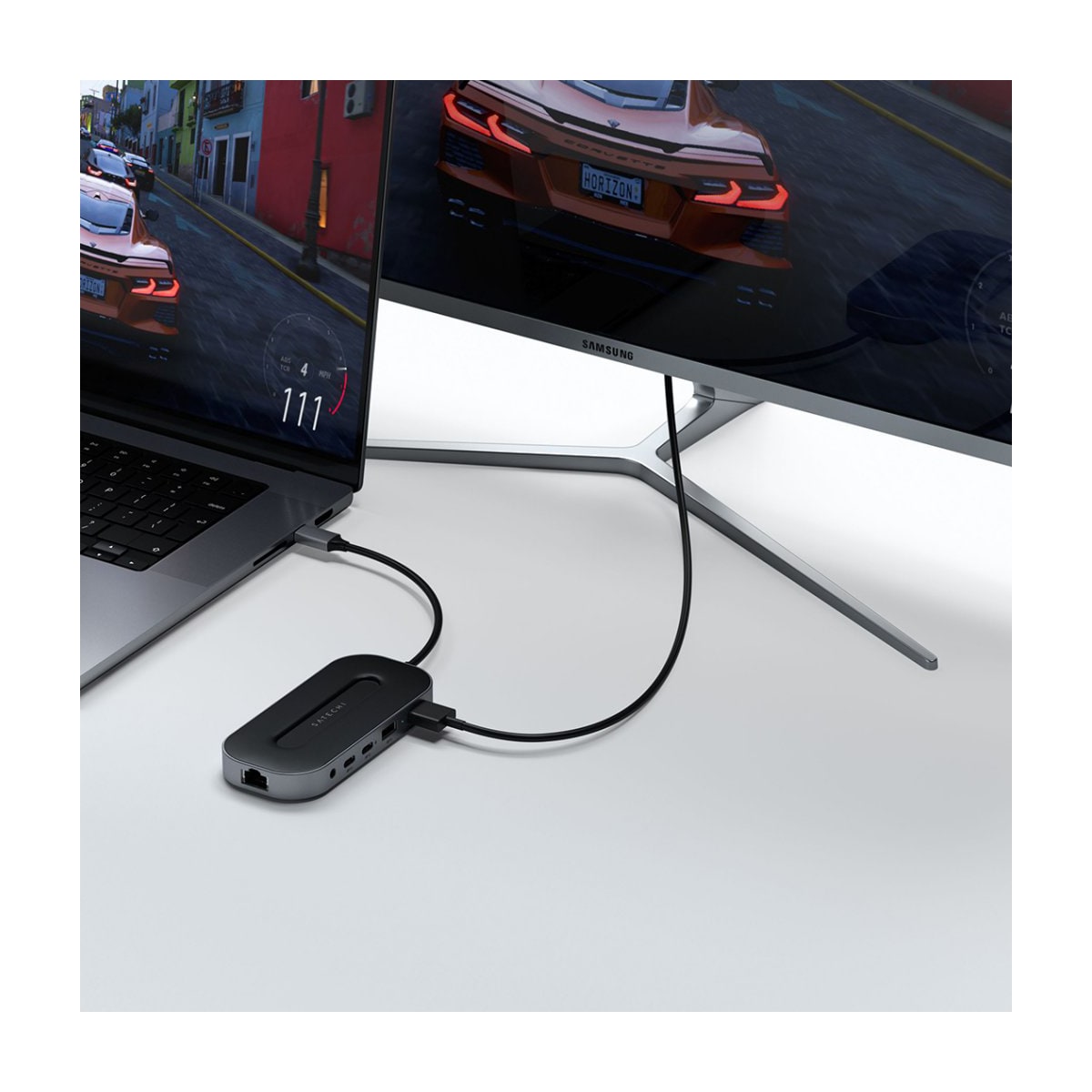 Satechi USB4 Multiport USB hub (grå)