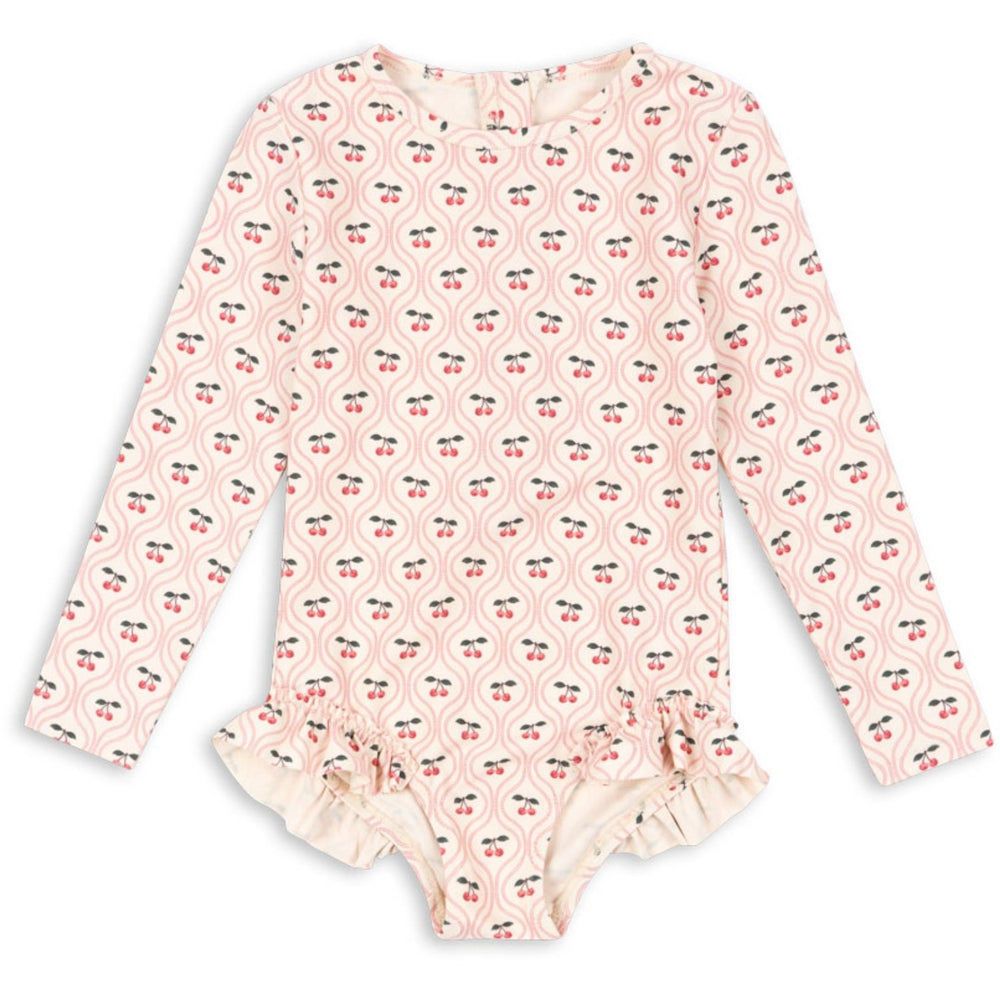Køb Konges Sløjd Cherry Pink Motif Merle Ls Badedragt Grs
