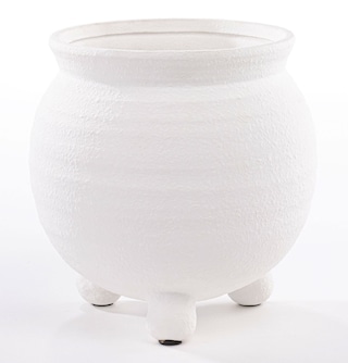 casaNOVA Übertopf Terrakotta weiß 25,5 cm