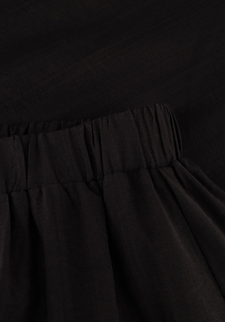 zwarte co'couture maxi jurk hera asym puff dress