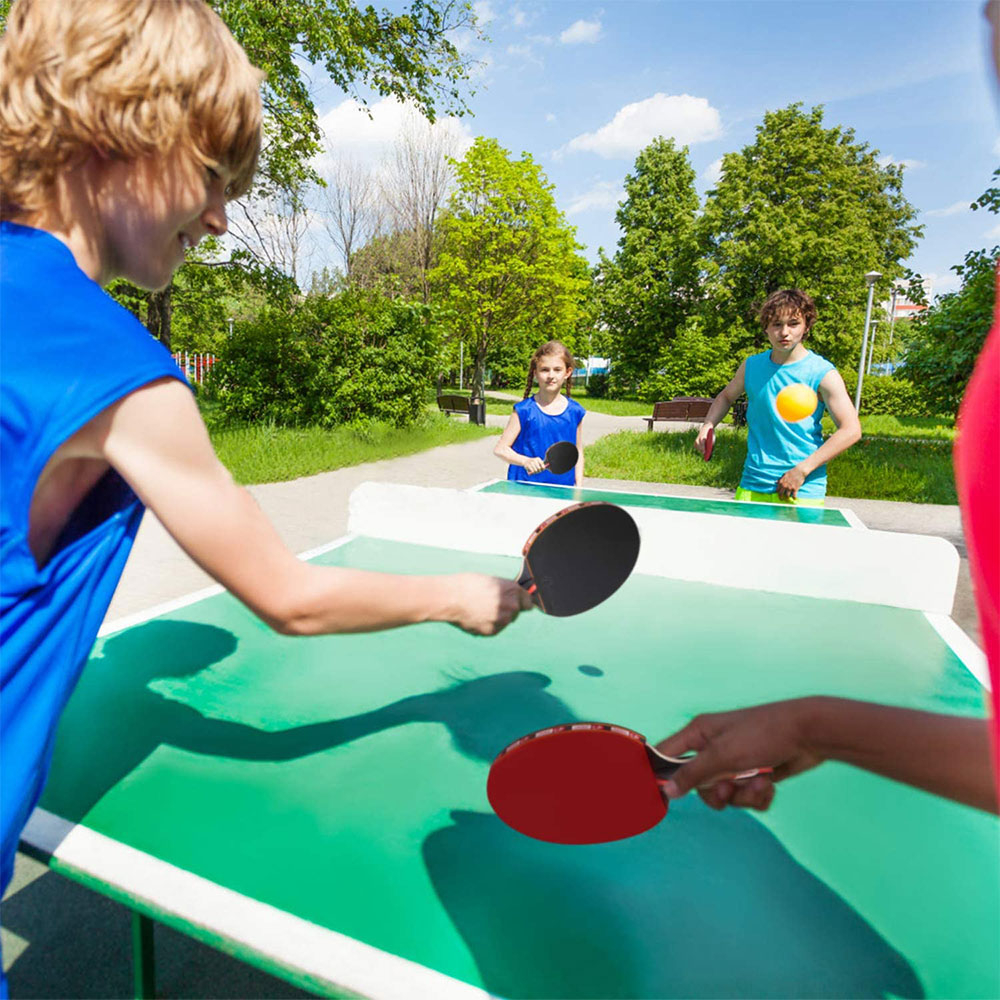(11-tlg. Set) Tischtennis Kit Ping Pong Spiel Schläger / Netz / Bälle   Transporttasche