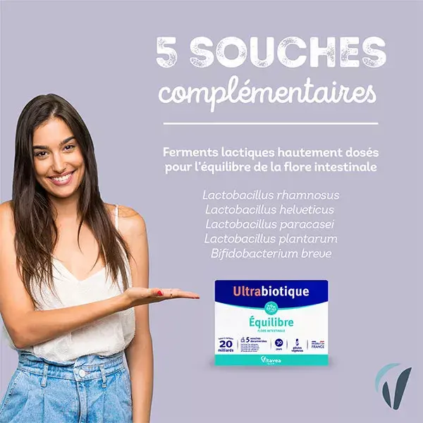 Vitavea Ultrabiotic Equilíbrio da Flora Intestinal 30 cápsulas vegetais