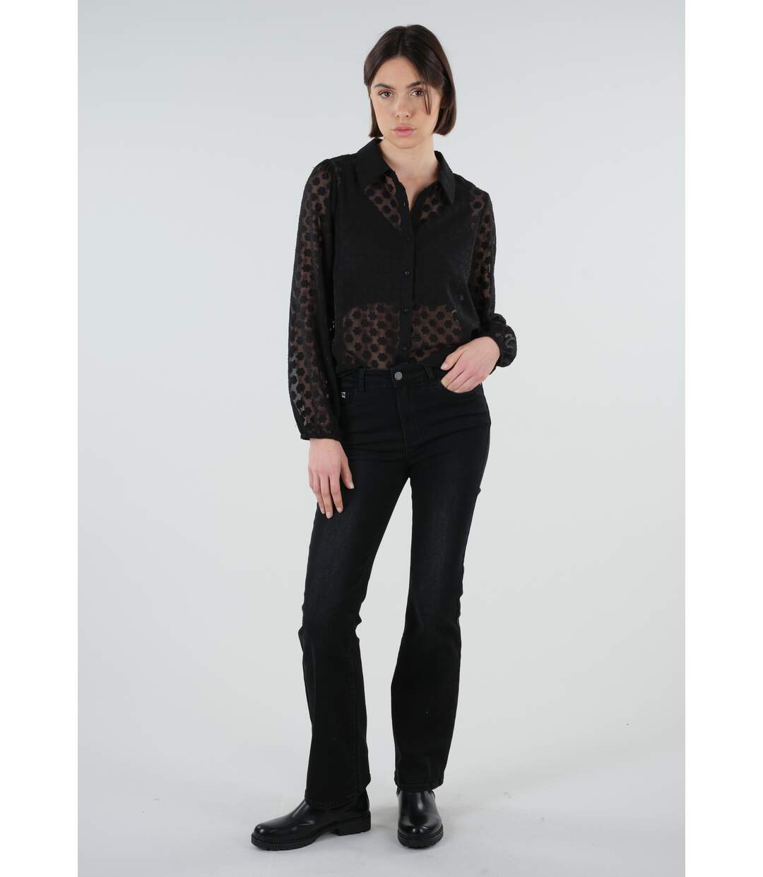 Chemise en voile plumetis INDIRA