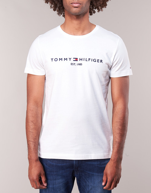 Tommy Hilfiger - TOMMY FLAG HILFIGER TEE - Blanc