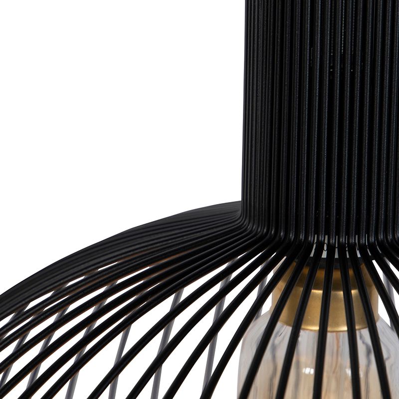 Design ronde hanglamp zwart 40 cm - Dos