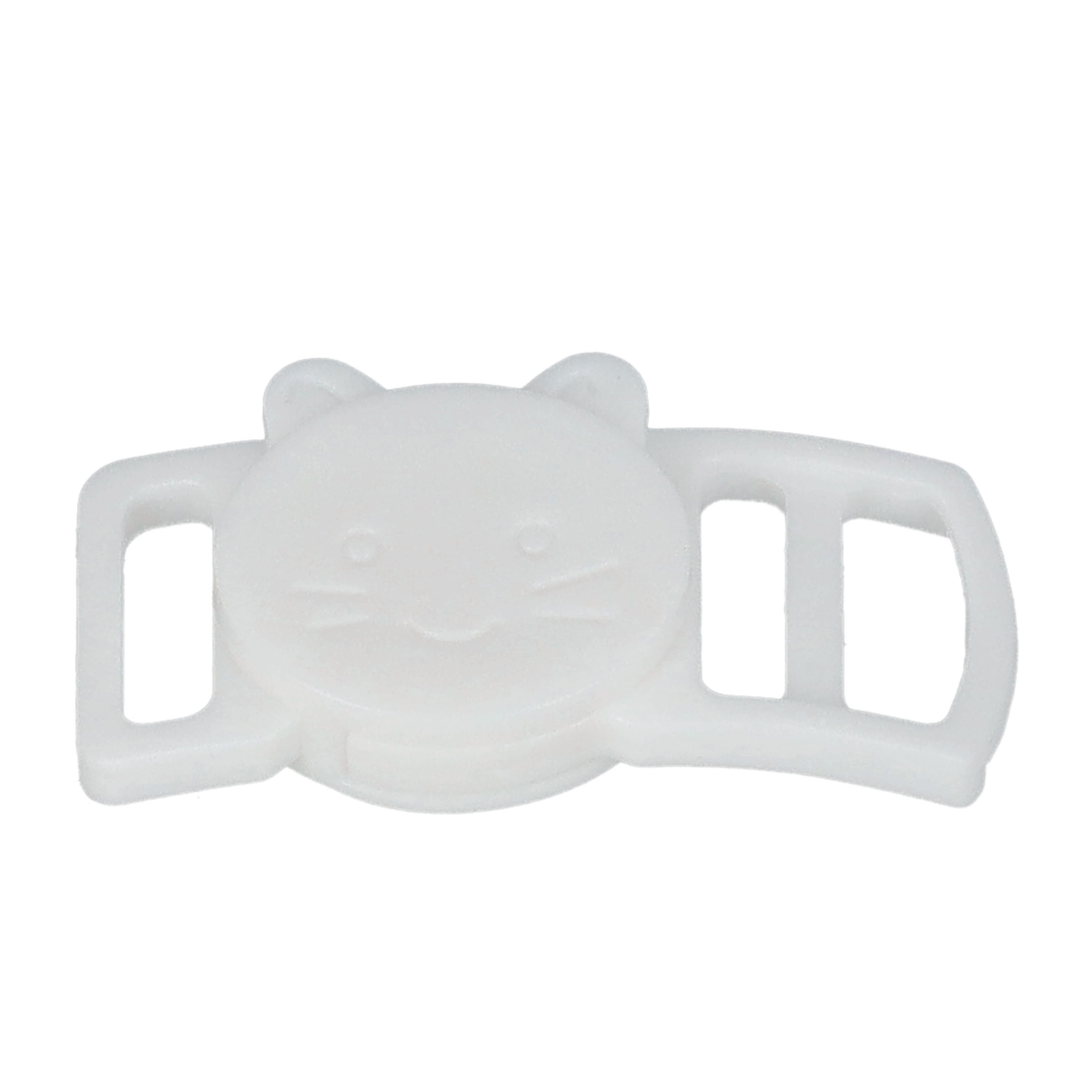 (30x15mm) Ersatz Steck Schnalle Schnellverschluss Clip für Katzen Halsband - Weiss