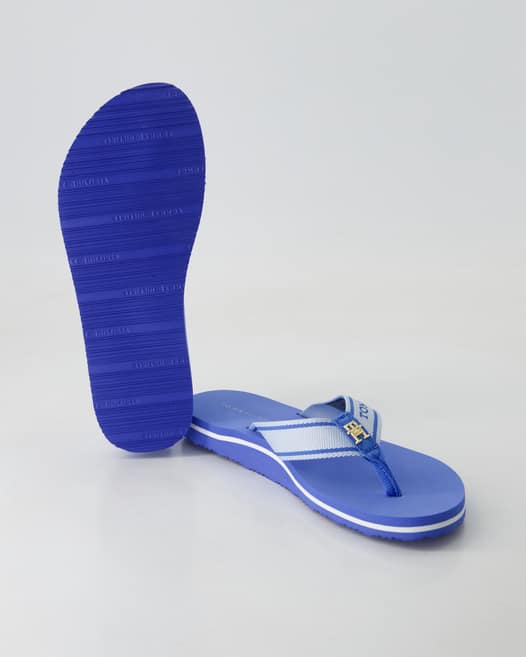 Tommy Hilfiger HILFIGER WEBBING BEACH SANDAL Zehentrenner in Blau