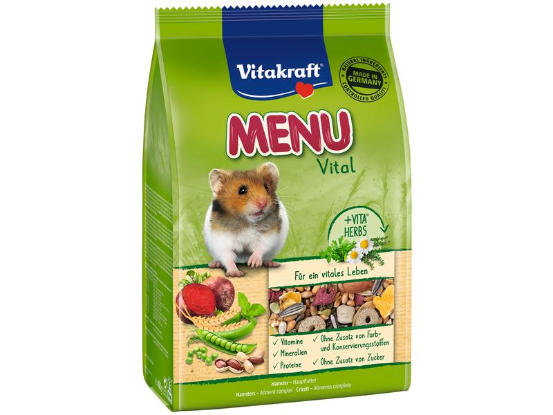 Vitakraft Hauptfutter Menu Vital, für Hamster, 400 g Alleinfuttermittel für Hamster
