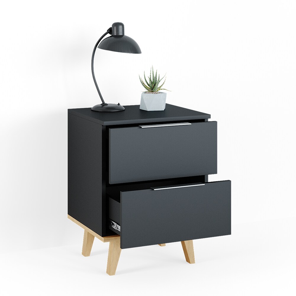 Vicco Kommode Wohnzimmerschrank Anrichte Neptune Anthrazit/Buche Schublade 46 cm