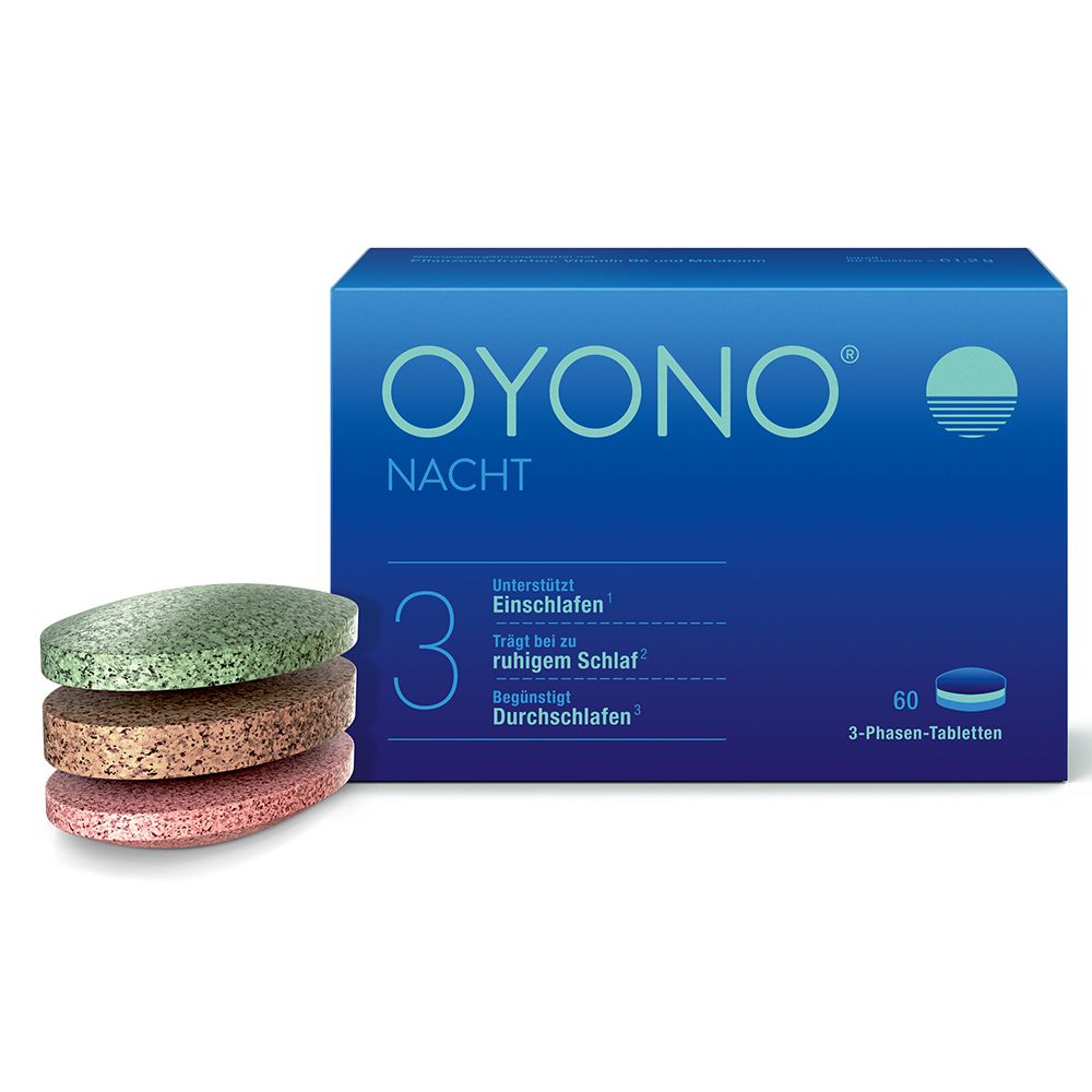 OYONO® Nacht mit 1mg Melatonin, Baldrian und Zitronenmelisse