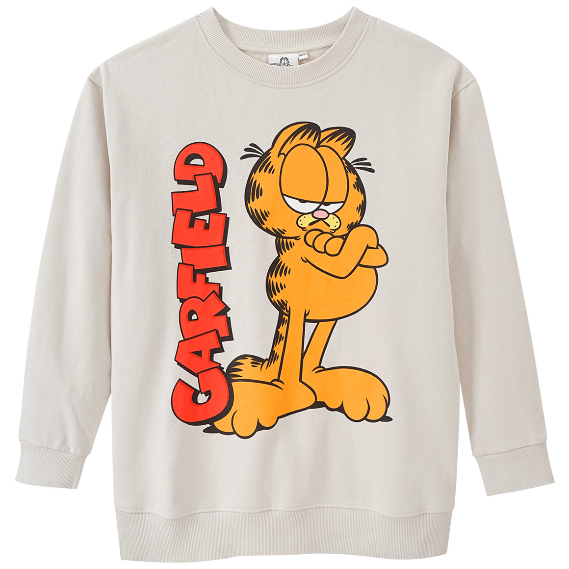 Beatwear Garfield Sweatshirt mit Print hellgrau