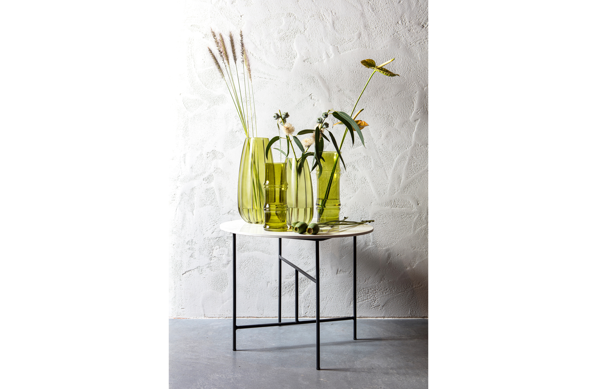 Bijzettafel Vida Vida bijzettafel met marmeren blad - Zwart