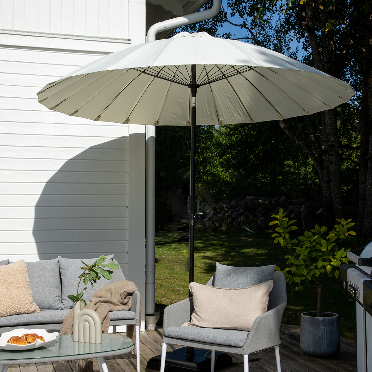 Parasol Einar Grijs