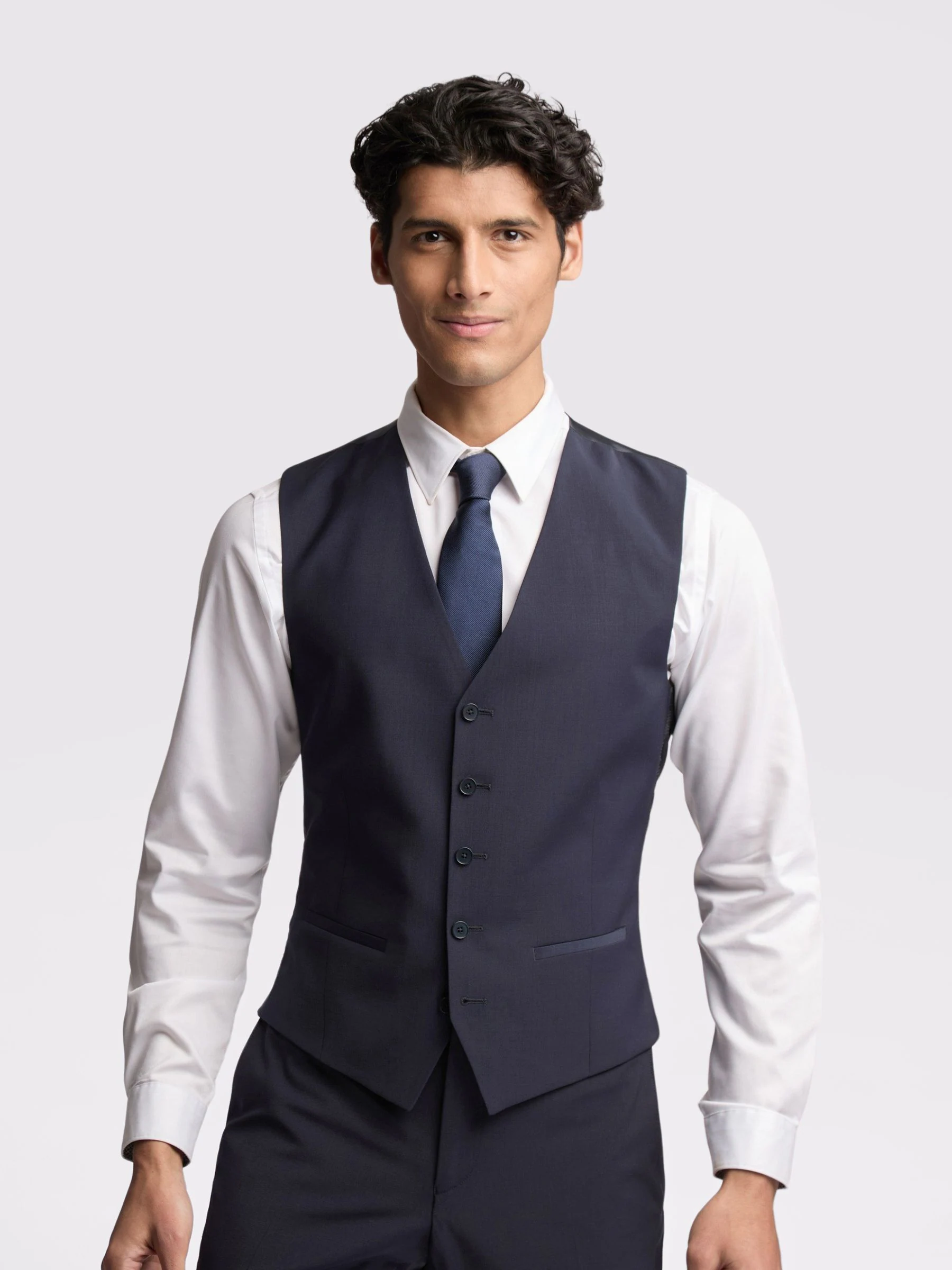 Ted Baker Tailoring Navy Blue Premium Panama Waistcoat