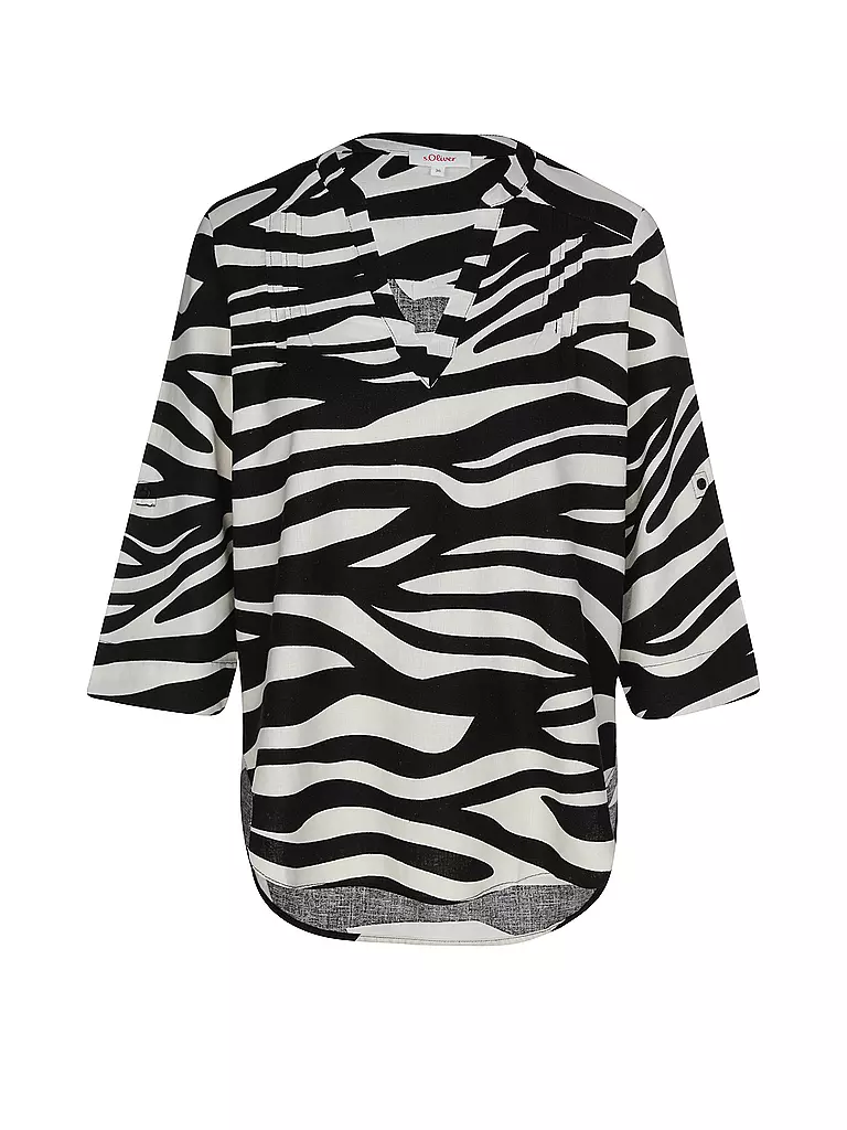 S.OLIVER Blusenshirt  schwarz