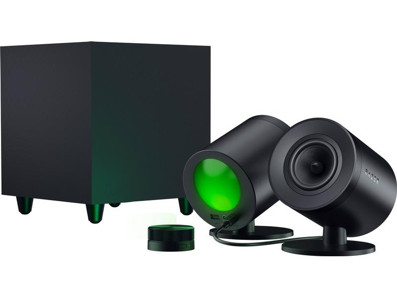 Razer PC-Lautsprecher Nommo V2 Pro 2.1-Lautsprecher-Set mit kabelloser Steuerung