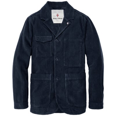 Herren-Cordblazer, Blau