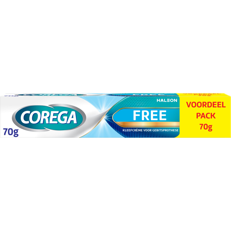 Corega Free kleefcrème gebitsprothese voordeel