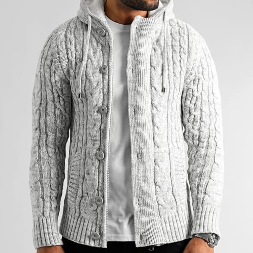 Cardigan Torsade 0200 Gris Chiné