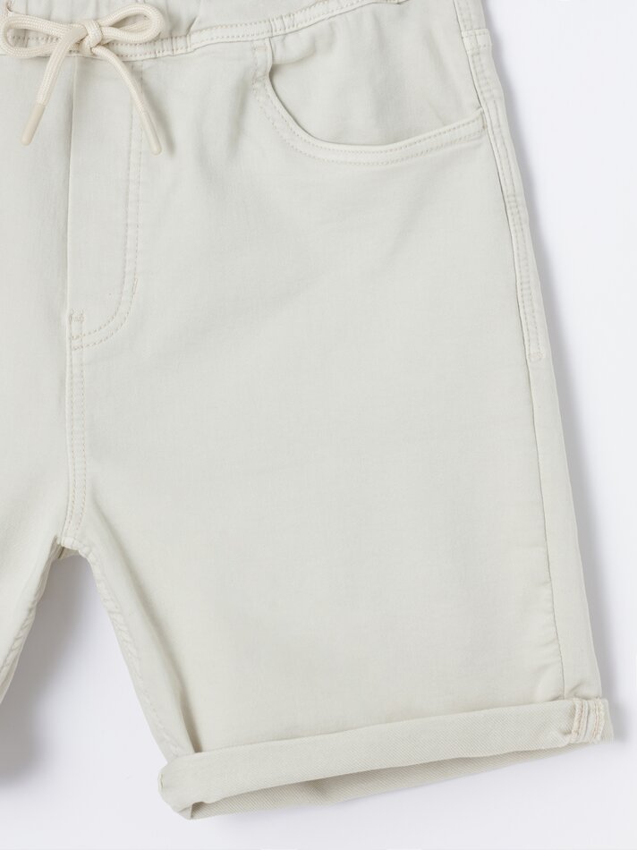 Bermuda jogger jeans - Baunilha