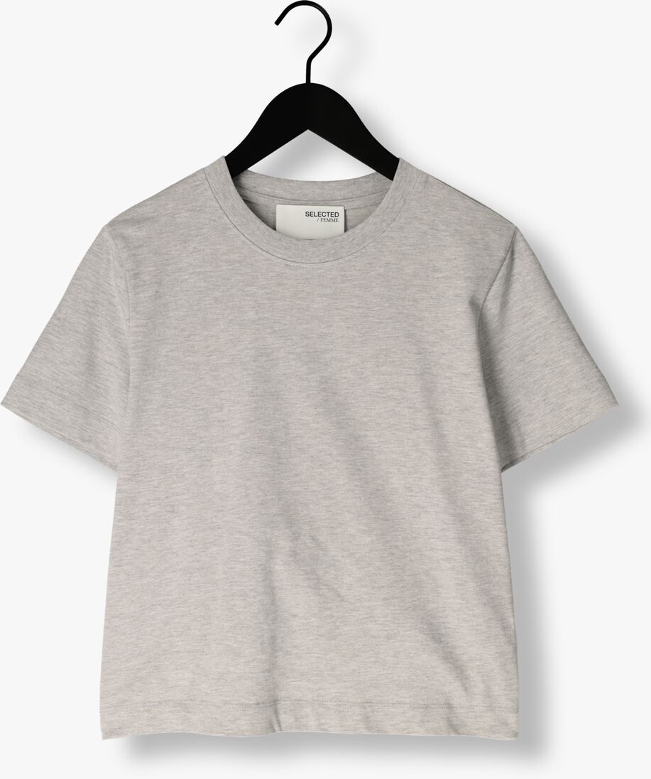 SELECTED FEMME lichtgrijze selected femme t-shirt slfessential ss boxy tee