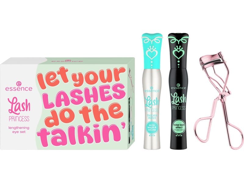 essence Lash Princess lengthening eye set Schwarz Wimpern-Set für atemberaubende Looks