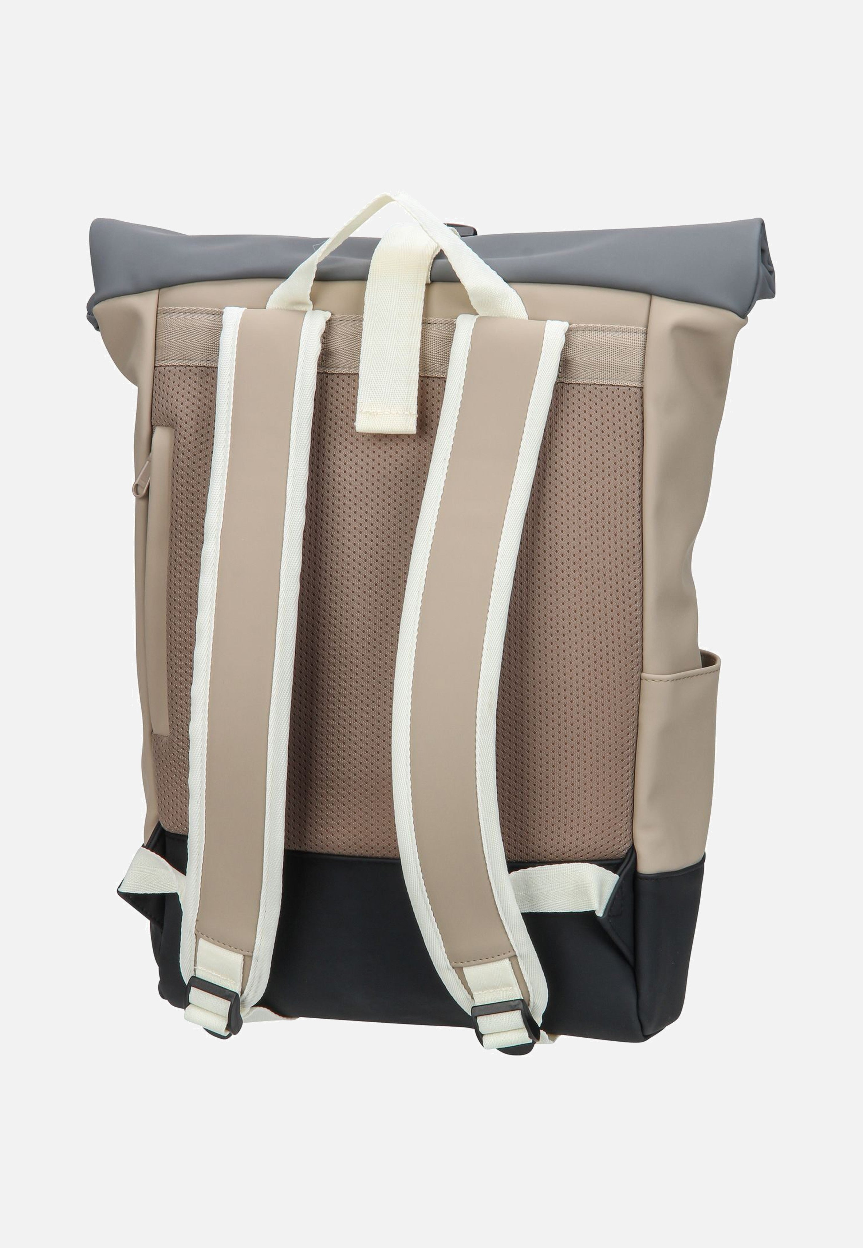 Harvey Beige-Grau - Rolltop Rucksack