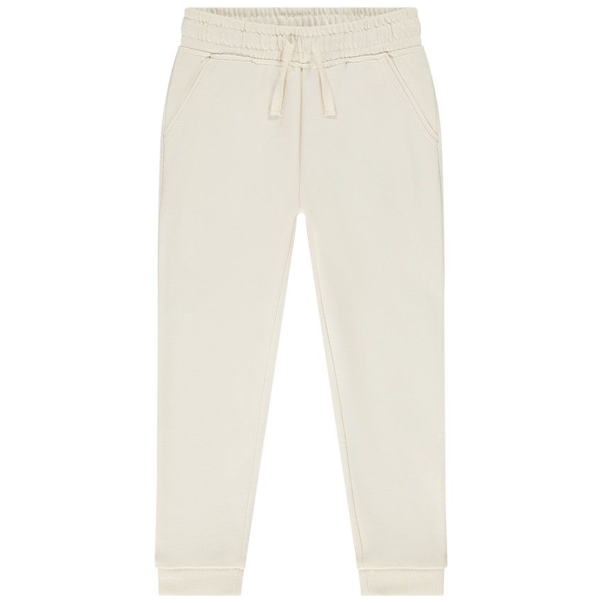 Jogging en molleton uni pour fille - Ecru
