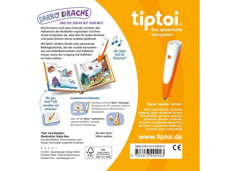 tiptoi Lernbuch Darro Drache und die Sache mit dem Mut Interaktive Bildergeschichte auf 16 Seiten