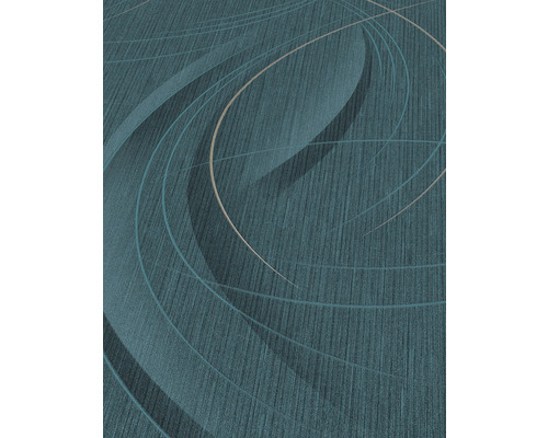 Vliesbehang 10218-19 GMK Fashion for Walls 3 strepen golven turquoise