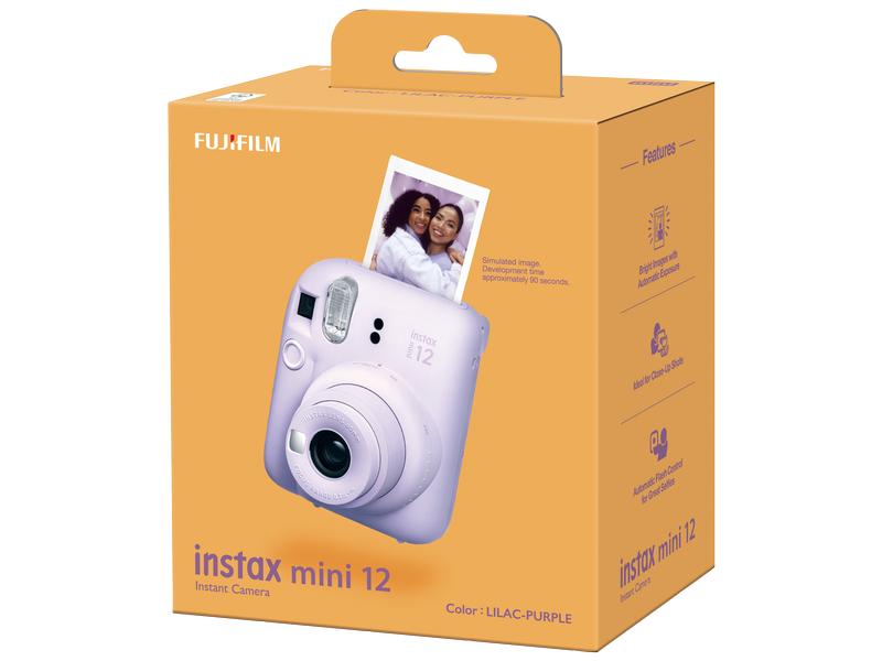 Fujifilm Fotokamera Instax Mini 12 Violett Sofortbildkamera mit Blitz und Selfie-Modus