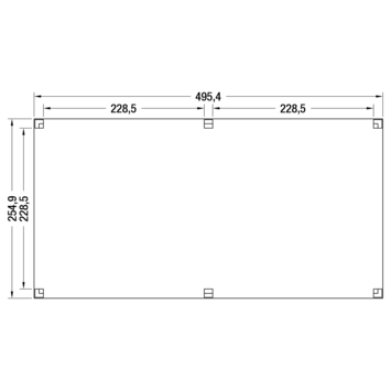 Overkapping Douglas 495x255cm symmetrisch