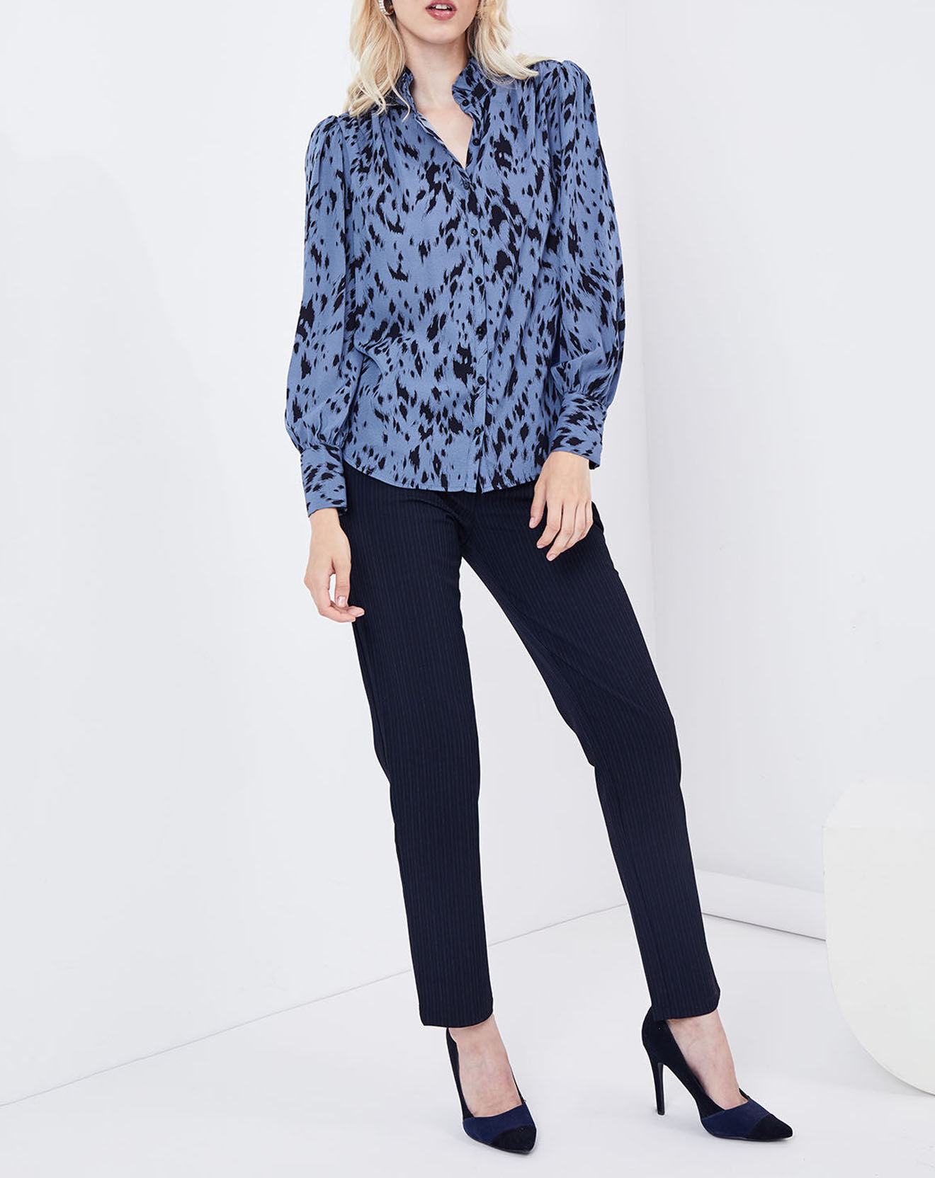 See u Soon Chemise Noix tachetée bleue