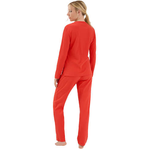 Lisca - Pantalones largos de pijama LuckyCheek Naranja