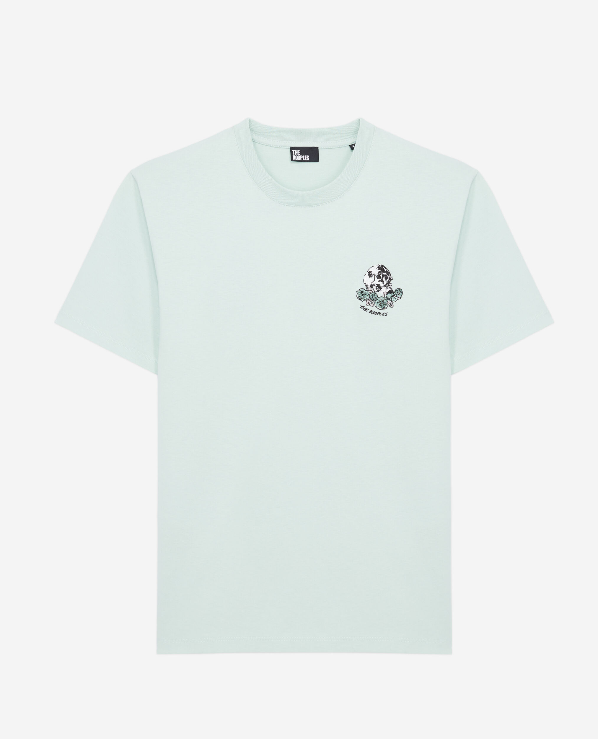 T-shirt vert avec broderie Vintage skull