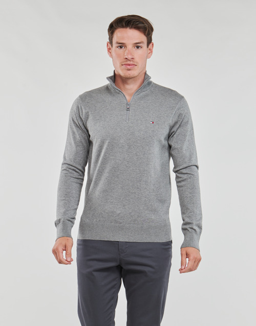 Tommy Hilfiger - 1985 ZIP MOCK - Gris