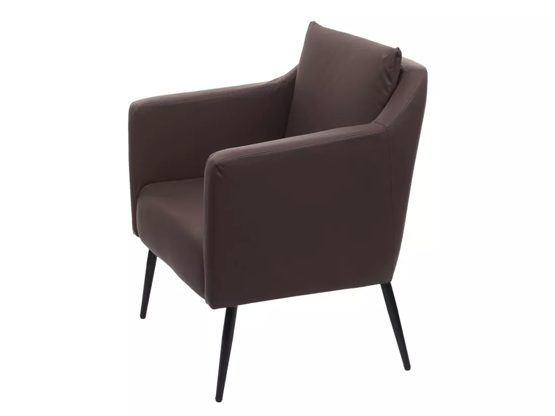Fauteuil de relaxation MCW-H93a, similicuir marron