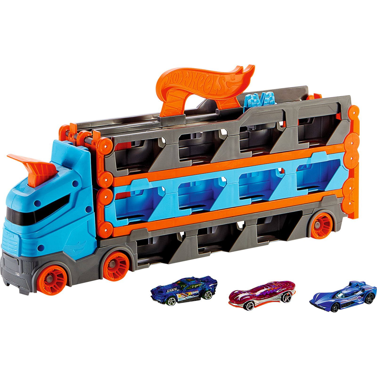 Hot Wheels 2-in-1 Rennbahn Transporter